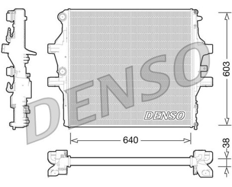 Radiateur, refroidissement du moteur DRM12009 Denso