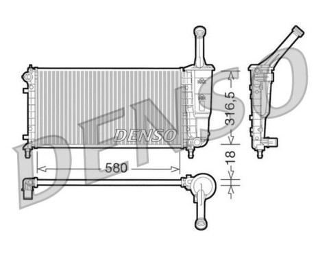 Radiateur, refroidissement du moteur DRM13011 Denso