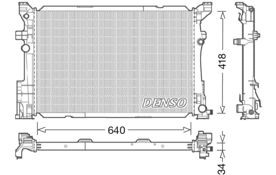 Radiateur, refroidissement du moteur DRM17054 Denso