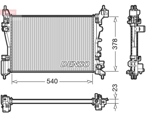 Radiateur, refroidissement du moteur DRM20046 Denso