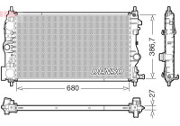 Radiateur, refroidissement du moteur DRM20078 Denso