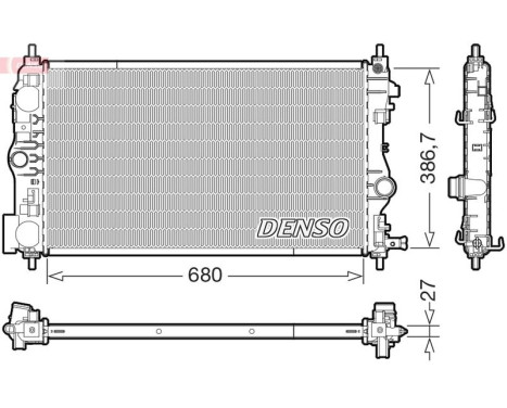 Radiateur, refroidissement du moteur DRM20078 Denso