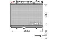 Radiateur, refroidissement du moteur DRM21055 Denso