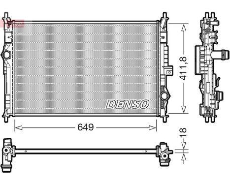 Radiateur, refroidissement du moteur DRM21103 Denso