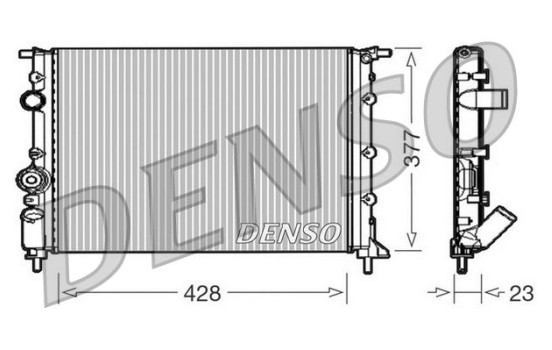 Radiateur, refroidissement du moteur DRM23008 Denso