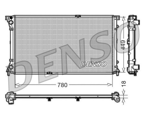 Radiateur, refroidissement du moteur DRM23097 Denso