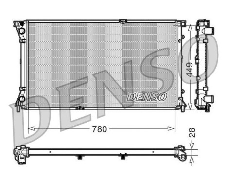 Radiateur, refroidissement du moteur DRM23098 Denso