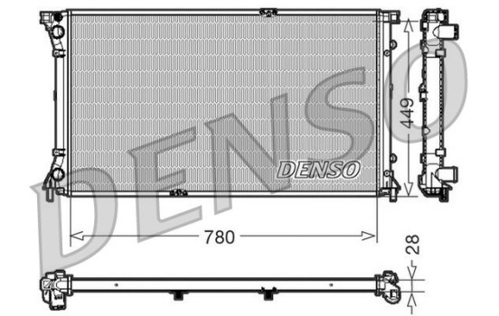 Radiateur, refroidissement du moteur DRM23098 Denso