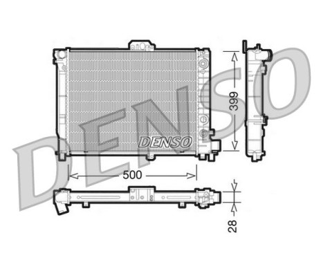 Radiateur, refroidissement du moteur DRM25008 Denso