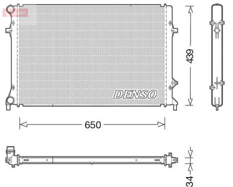 Radiateur, refroidissement du moteur DRM32042 Denso