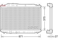 Radiateur, refroidissement du moteur DRM40029 Denso