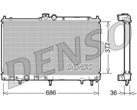 Radiateur, refroidissement du moteur DRM45026 Denso