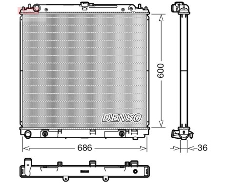 Radiateur, refroidissement du moteur DRM46042 Denso