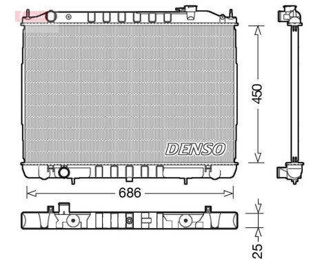 Radiateur, refroidissement du moteur DRM46050 Denso