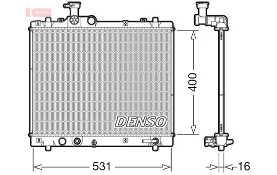 Radiateur, refroidissement du moteur DRM47035 Denso