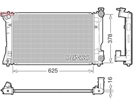 Radiateur, refroidissement du moteur DRM50118 Denso