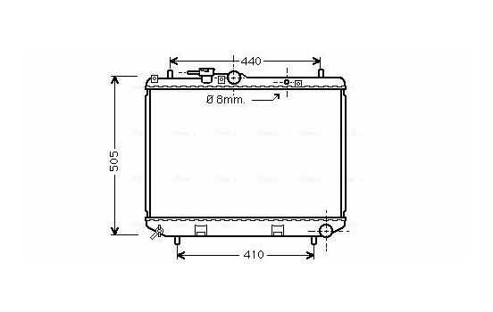 Radiateur, refroidissement du moteur DU2043 Ava Quality Cooling