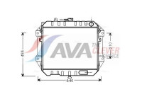 Radiateur, refroidissement du moteur DU2051 Ava Quality Cooling