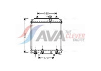 Radiateur, refroidissement du moteur DU2055 Ava Quality Cooling