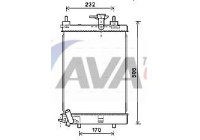 Radiateur, refroidissement du moteur DU2071 Ava Quality Cooling