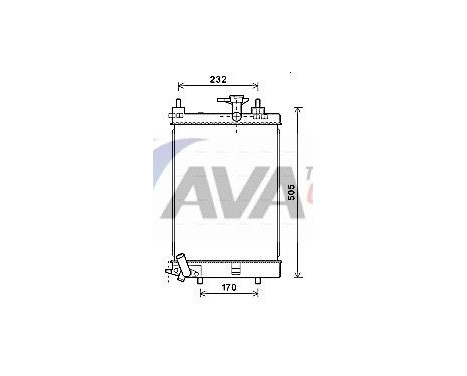 Radiateur, refroidissement du moteur DU2071 Ava Quality Cooling