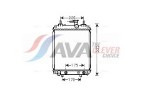 Radiateur, refroidissement du moteur DU2073 Ava Quality Cooling