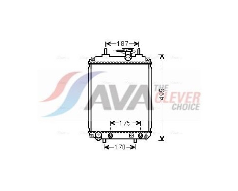 Radiateur, refroidissement du moteur DUA2065 Ava Quality Cooling