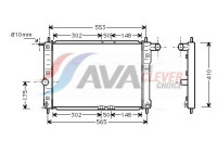 Radiateur, refroidissement du moteur DW2039 Ava Quality Cooling