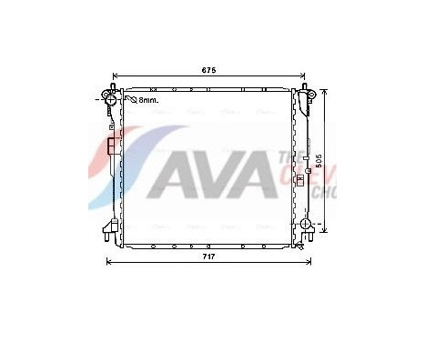 Radiateur, refroidissement du moteur DW2103 Ava Quality Cooling