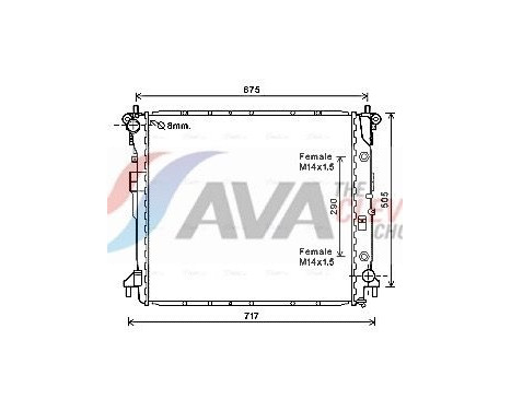 Radiateur, refroidissement du moteur DW2124 Ava Quality Cooling