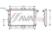 Radiateur, refroidissement du moteur DWA2015 Ava Quality Cooling