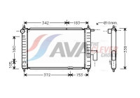 Radiateur, refroidissement du moteur DWA2046 Ava Quality Cooling