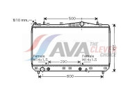Radiateur, refroidissement du moteur DWA2053 Ava Quality Cooling