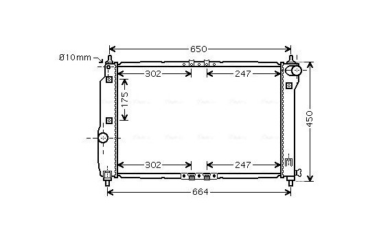 Radiateur, refroidissement du moteur DWA2067 Ava Quality Cooling