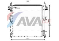 Radiateur, refroidissement du moteur DWA2123 Ava Quality Cooling
