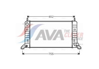 Radiateur, refroidissement du moteur FD2078 Ava Quality Cooling