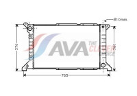 Radiateur, refroidissement du moteur FD2204 Ava Quality Cooling