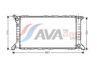 Radiateur, refroidissement du moteur FD2206 Ava Quality Cooling
