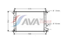 Radiateur, refroidissement du moteur FD2219 Ava Quality Cooling