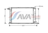 Radiateur, refroidissement du moteur FD2261 Ava Quality Cooling