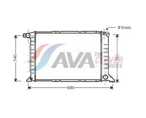 Radiateur, refroidissement du moteur FD2261 Ava Quality Cooling