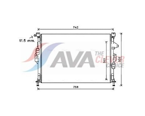 Radiateur, refroidissement du moteur FD2581 Ava Quality Cooling