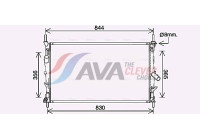 Radiateur, refroidissement du moteur FD2628 Ava Quality Cooling