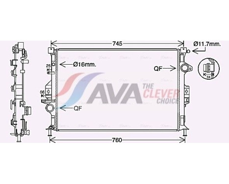 Radiateur, refroidissement du moteur FD2639 Ava Quality Cooling