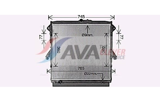 Radiateur, refroidissement du moteur FD2667 Ava Quality Cooling, Image 2