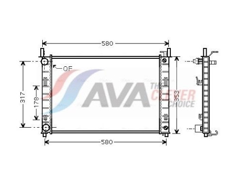 Radiateur, refroidissement du moteur FDA2324 Ava Quality Cooling