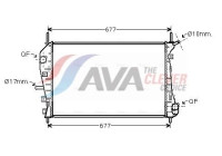 Radiateur, refroidissement du moteur FDA2376 Ava Quality Cooling