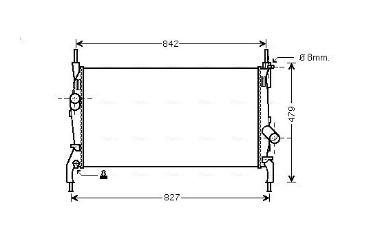 Radiateur, refroidissement du moteur FDA2405 Ava Quality Cooling