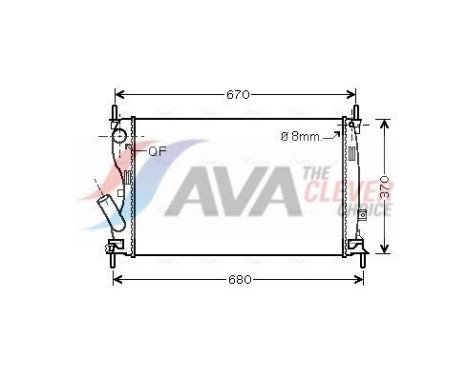 Radiateur, refroidissement du moteur FDA2408 Ava Quality Cooling