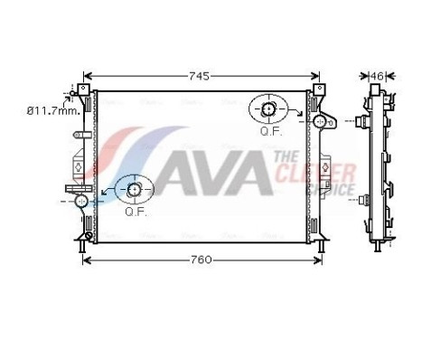 Radiateur, refroidissement du moteur FDA2421 Ava Quality Cooling